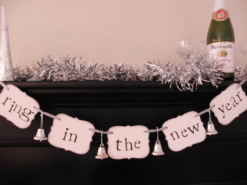 new years party decorations ring in the new year sign banner garland image 2