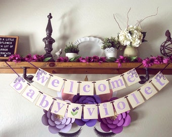 Welcome Baby with Custom Name Banner