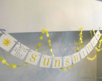 You are my Sunshine Sign Banner,  photo prop, special occasion banner, birthday banner, back to school, graduation, summer decor