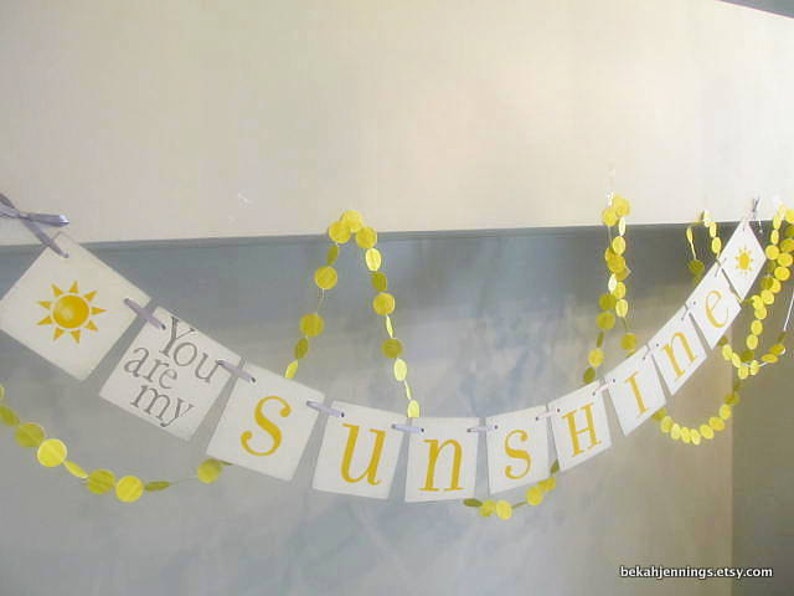 You are my Sunshine Sign Banner, photo prop, special occasion banner, birthday banner, back to school, graduation, summer decor image 1