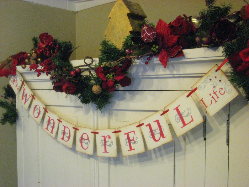 Christmas Decoration It's a WONDERFUL Life Holiday Banner image 3