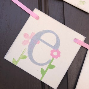 Happy Easter pink floral spring banner garland decoration image 6