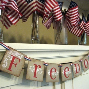 4th of July decoration FREEDOM Banner image 1