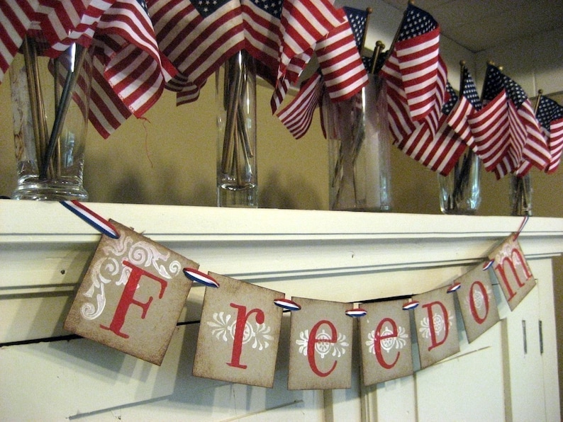 4th of July decoration FREEDOM Banner image 1