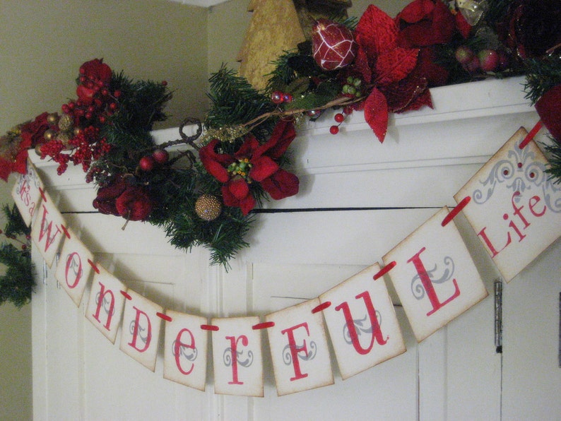 Christmas Decoration It's a WONDERFUL Life Holiday Banner image 5