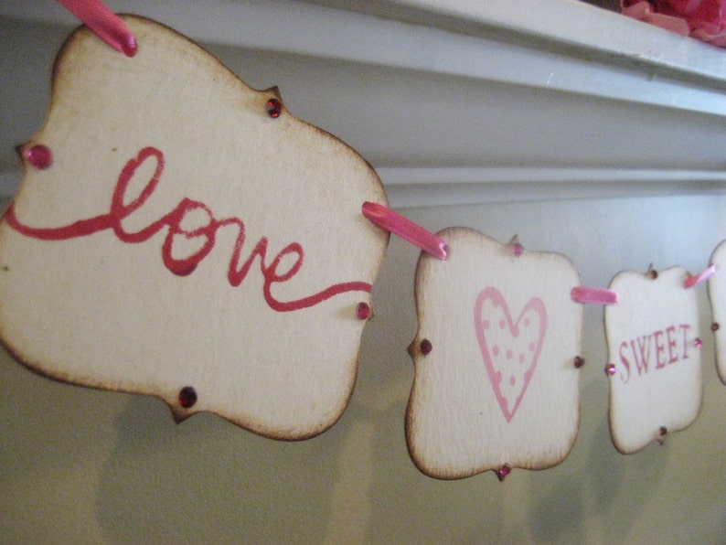 Valentine Banner love SWEET love Decoration image 5