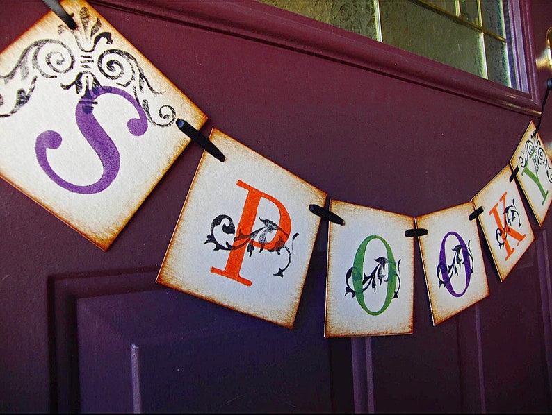 Spooky Halloween Banner Garland Decoration image 1