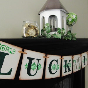 st patricks day decoration Luck of the Irish banner, sign, swag, garland