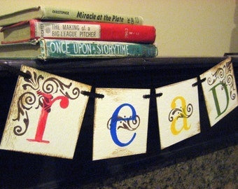 READ Banner, Teacher gift, Classroom Decoration