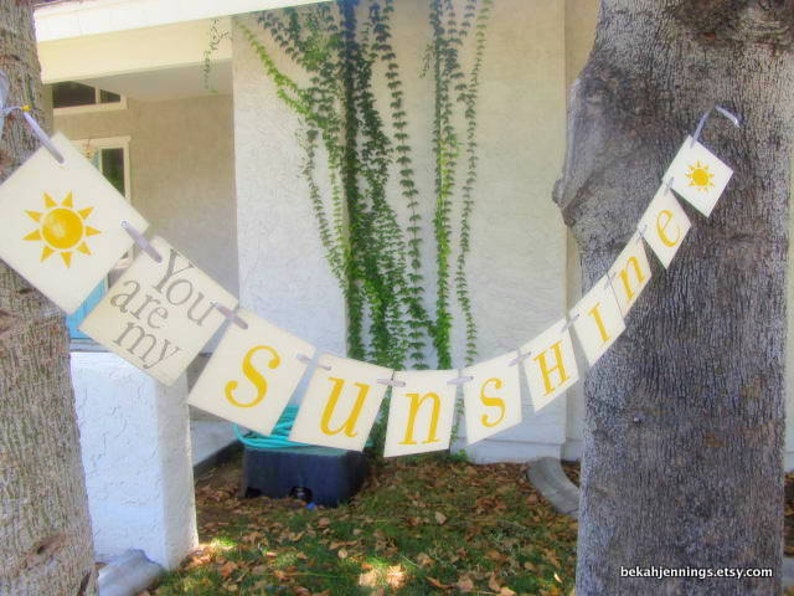 You are my Sunshine Sign Banner, photo prop, special occasion banner, birthday banner, back to school, graduation, summer decor image 3