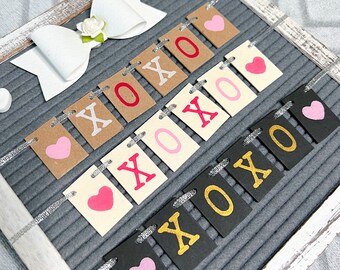 xoxo mini banner, cake topper banner Valentine's day decor