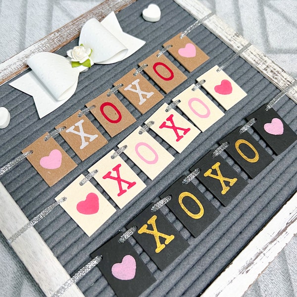 xoxo mini banner, cake topper banner Valentine's day decor