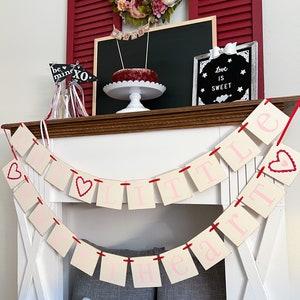 Our Little Sweetheart Valentines Day baby shower garland banner image 4