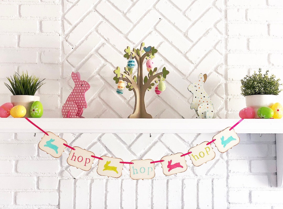 Spring Easter Bunny Banner Garland Swag Decoration - Etsy