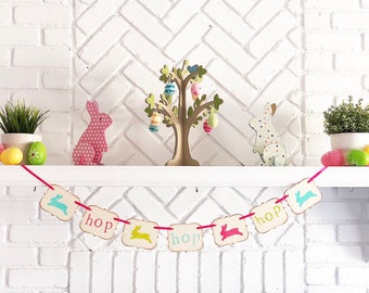 Spring Easter Bunny banner garland swag decoration