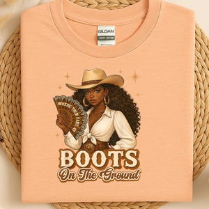 Stiefel auf dem Boden Shirt T-Shirt, wo sie Fans bei Shirt, County Line Dance, Mädchen greifen Ihre Fans Shirt T-Shirt, schwarze Kuh Mädchen Shirt