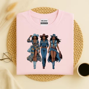 Afro Cowgirl Rodeo Tee, Melanin Rodeo Queen Shirt, African American Western Cowboy T-shirt, Black Women Western Country Tee, Rodeo Fans Gift