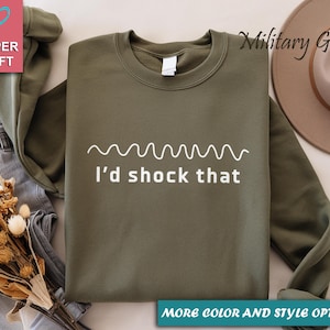 I&#39;d Shock That Shirt, RN Nurse Comfort Colors Shirt, Cardiology Heart Nurse Gift Shirt, Vfib Arrhythmia Tee, Nurse Gift Bella Canvas Tee