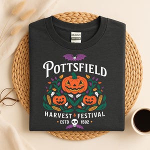 Pottsfield Harvest Festival Shirt Gift For Autumn, Vegetables Fall Shirt, Autumn Harvest Tshirt, Goth Clothing, Skeleton Festival Apparels