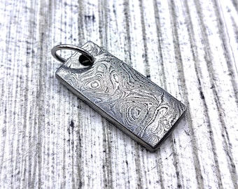 Hanger van roestvrij damaststaal: Viking Warrior-golvenpatroon