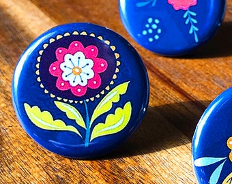 Floral illustration custom Cabinet Knobs & Drawer pulls