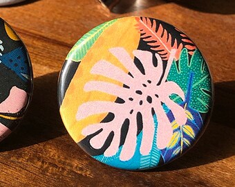 Colorful tropical Floral illustration custom Cabinet Knobs & Drawer pulls