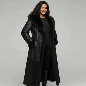 Leather Maxi Coat - Etsy