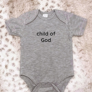 Child of God onesie, Christian baby onesie, Baby gift, Peach onesie, Baby announcement, Newborn