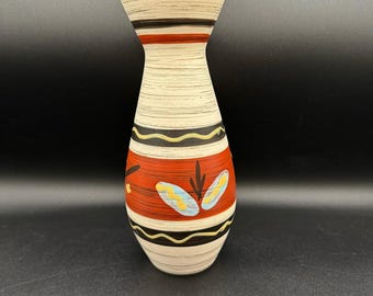 1950s RARE Signierte U Keramik Vase: Mid-Century Modern Decor