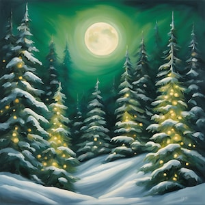 Grüne Winter- / Weihnachtsszenen PNG-Bilder für den kommerziellen und persönlichen Gebrauch, ideal für Print on Demand-Designs und Mockup-Hintergründe (2)