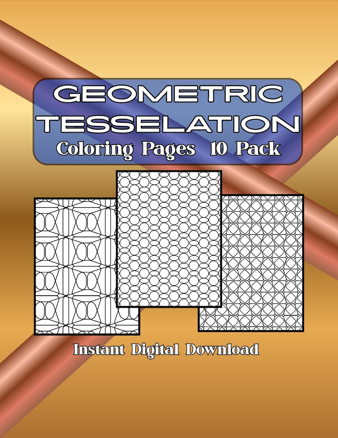 Printable Tessellation Patterns.pdf 10 Geometric Tessellation Coloring Pages PDF | Instant Digital Download ...