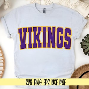 Vikings svg png eps dxf pdf Sublimation/Fußball/Wikinger geschwungene Uni / geschwungene lila & gelbe Wikinger/Wikinger Fußballmannschaft/Superbowl
