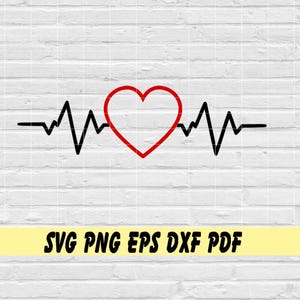 心臓 EKG svg png eps dxf pdf 昇華/心拍/ekg/心臓/愛/心臓病学/医療/看護師/医師/健康/心臓/バレンタインデー