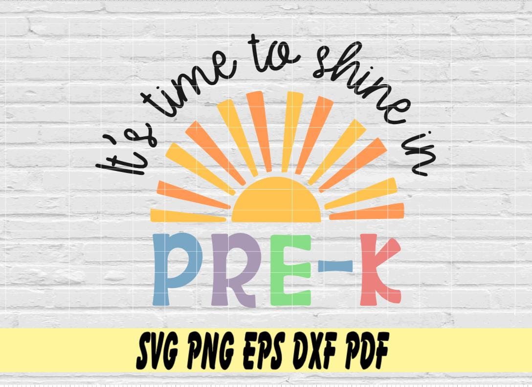 tページです⭐︎ 幼稚園で輝く時が来ました T シャツ SVG PNG EPS DXF PDF 昇華/新学期