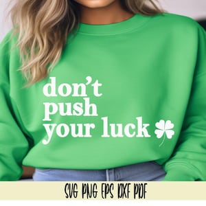 Glücksklee nicht aufdringlich in grün, weiß & schwarz svg png eps dxf pdf Sublimation/St. Pattys Day/Saint Patrick/Kleeblatt/Irish/Lucky