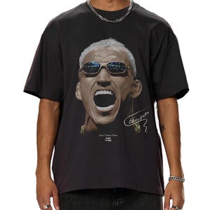 Charles Oliveira Vintage Portrait Tee: UFC Fan T-Shirt