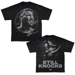 Dricus du Plessis &quot;StillKnocks&quot; Graphic Tee: Acid Wash Heavy Cotton, Made in USA