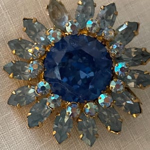 Broche Fantaisie Vintage Avec Strass éclatants (Occasion)