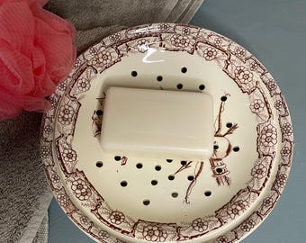 Portasapone o portaspugna in pietra di ferro