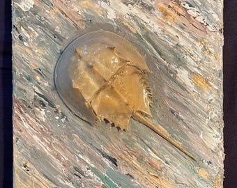 Horseshoe Crab Mixed Media Art - Painting
