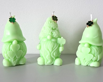 Handmade Leprechaun Soy Wax Candle: Irish Shamrock St Patrick&#39;s Day Gift