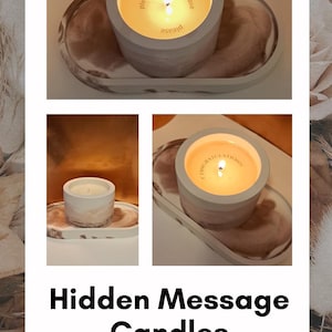 Personalized Hidden Message Candle – Custom Soy Wax Gift | Secret Message Revealed as it Burns