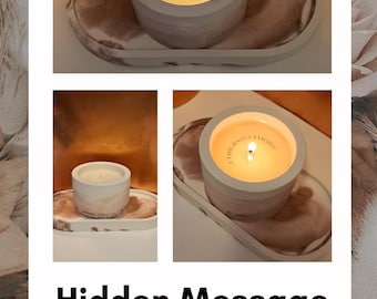 Personalized Hidden Message Candle – Custom Soy Wax Gift | Secret Message Revealed as it Burns