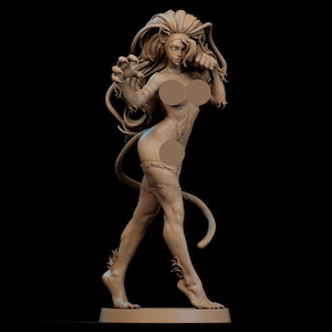 FELICIA  Sexy NSFW Figure / 12K Quality / Resin 3D Print / Femme Fatale Fantasy / High Detailed CA3D Fan Art Design Unassembled / Unpainted