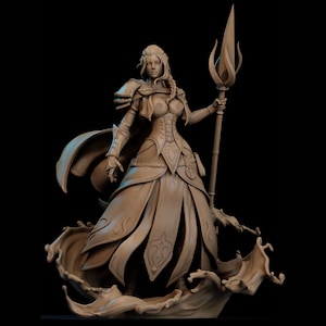 Jaina NSFW  Figure 12K Quality Resin 3D Print  - Femme Fatale Fantasy - Unassembled / Unpainted / Painted High Detailed CA3D Fan ART Design