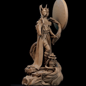 NSFW ONI Femme Fatale Fantasy 3D Printed Figure – Unpainted & Unassembled 12K Quality Resin GK Kit – CA3D Fan Art Design Collectible