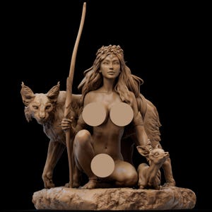 Artemis NSFW Modelo 12K Figura de resina de qualidade - Femme Fatale Fantasy - Figura impressa em 3D - Sem pintura / Pintado / Desmontado CA3D Fan ART