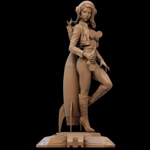 Retro PinUp - Resin 3D Print Detailed Figure - CA3D Fan ART - Femme Fatale Fantasy - Sexy NSFW Model - Unpainted & Unassembled GK Kit