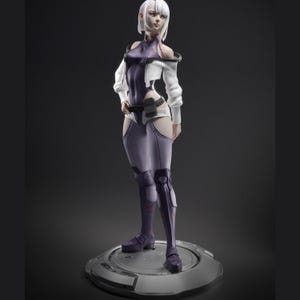Cyberpunk Edgerunner Lucy Figure: 12K Resin 3D Print, Unpainted Model Kit