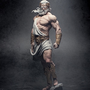 Zeus Greek Mythology 3D Printed Figure - DIY Collectible Model - Unpainted / Unassembled Options - 12K Resin Quality - CA3D Studios Fan Art